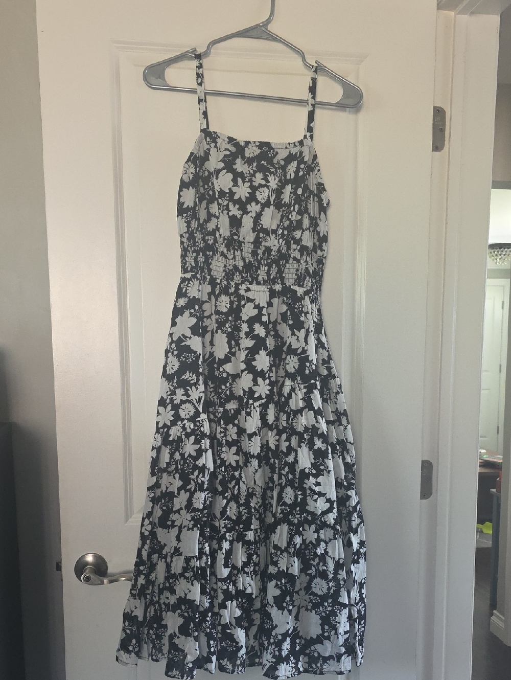 Maurices Black and White Floral Maxi Dress